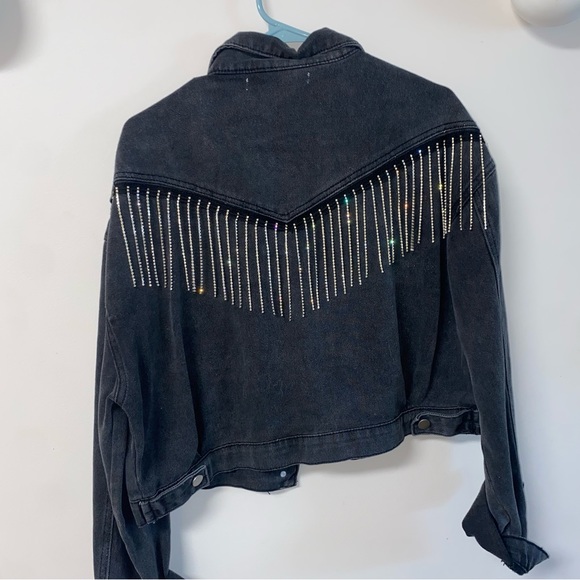 Rhinestone Denim Jacket - Picture 4 of 5